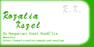 rozalia kszel business card